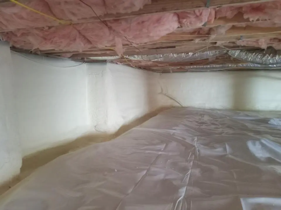Crawl space encapsulation with closed-cell spray foam for Spray Foam Roofing in Siler City